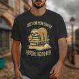 Just One More Chapter Sloth Sleeping On Books Reading Unisex T-Shirt