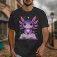 Kawaii Axolotl Cute Axolotls Reading Book Unisex T-Shirt Kawaii Axolotl Cute Axolotls Reading Book Unisex T-Shirt