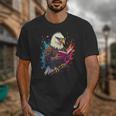 Kawaii Eagle Reads Book Reading Library Book Bookworm Unisex T-Shirt