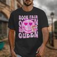 Library Book Fair Queen Vibe Groovy Tie Dye School Reading Unisex T-Shirt