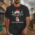 Most Likely To Read A Book On Christmas Love Reading Books Unisex T-Shirt