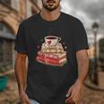 Love Book Coffee Heart Coquette Bow Valentines Day Unisex T-Shirt Love Book Coffee Heart Coquette Bow Valentines Day Unisex T-Shirt