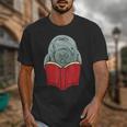 Manatee Reading Books Sea Animal Manatee Unisex T-Shirt