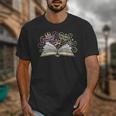 Mardi Gras Book Librarian Author Purple Beads Unisex T-Shirt Mardi Gras Book Librarian Author Purple Beads Unisex T-Shirt