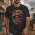 Melanin Girl Afro Book Lover Librarian Teacher Student Unisex T-Shirt