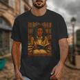 Melanin Girl Locs Book Lover Librarian Teacher Student Unisex T-Shirt