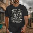 North Pole Book Club Christmas Elf Bookish Retro Graphic Unisex T-Shirt North Pole Book Club Christmas Elf Bookish Retro Graphic Unisex T-Shirt