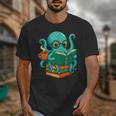 Octopus Reading Book Reading Bookworm Reader Unisex T-Shirt