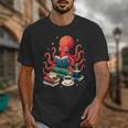 Octopus Reading Books Tea Coffee Unisex T-Shirt