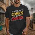 Powered By Comics And Snacks Comic Book Lover Unisex T-Shirt Powered By Comics And Snacks Comic Book Lover Unisex T-Shirt