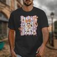 Preppy Coquette Bow Ghost Reading Books Halloween Book Unisex T-Shirt Preppy Coquette Bow Ghost Reading Books Halloween Book Unisex T-Shirt