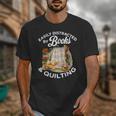 Quilting Sewing Machine Quilter Easily Distracted By Book Unisex T-Shirt Quilting Sewing Machine Quilter Easily Distracted By Book Unisex T-Shirt