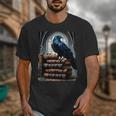 Raven On A Stack Of Books Wisdom Of Odin Unisex T-Shirt