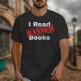 I Read Banned Books Censored Red Stamp Reading Librarian Unisex T-Shirt I Read Banned Books Censored Red Stamp Reading Librarian Unisex T-Shirt