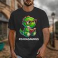 Readasaurus Reading Dinosaur Book Reader Bookworm Unisex T-Shirt