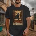 The Reader Cat Book Reading Halloween Tarot Card Unisex T-Shirt The Reader Cat Book Reading Halloween Tarot Card Unisex T-Shirt