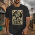The Reader Tarot Card Book Lover Skeleton Reading Book Unisex T-Shirt