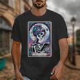 The Reader Tarot Card Reading Skeleton Skull Book Lover Unisex T-Shirt The Reader Tarot Card Reading Skeleton Skull Book Lover Unisex T-Shirt