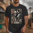 The Reader Tarot Card Skeleton Reading Book Bookworm Bookish Unisex T-Shirt The Reader Tarot Card Skeleton Reading Book Bookworm Bookish Unisex T-Shirt