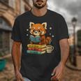 Reading Book Lover Red Panda Read Books Be Kind Stays Weird Unisex T-Shirt