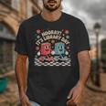 Reading Book Lover School Librarian Hooray It's Library Day Unisex T-Shirt
