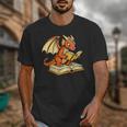 Reading Dragon Book Lover Bookworm Reader Unisex T-Shirt