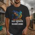 Reading Lover Easily Distracted By Dragons And Books Dragon Unisex T-Shirt Reading Lover Easily Distracted By Dragons And Books Dragon Unisex T-Shirt
