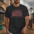 Retro Grow In Grace Wildflower Book Christian Bible Verse Unisex T-Shirt Retro Grow In Grace Wildflower Book Christian Bible Verse Unisex T-Shirt