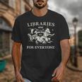 Retro Libraries Are For Everyone Racoon Reading Book Lover Unisex T-Shirt