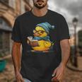 Rubber Duck Reading Book Rubber Duckie Reader Coffee Lover Unisex T-Shirt Rubber Duck Reading Book Rubber Duckie Reader Coffee Lover Unisex T-Shirt