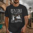 Run Like Mr Collins Just Proposed Vintage Book Quote Unisex T-Shirt Run Like Mr Collins Just Proposed Vintage Book Quote Unisex T-Shirt