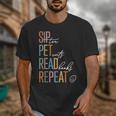 Sip Tea Pet Cats Read Books Repeat Book Cat Lover Unisex T-Shirt Sip Tea Pet Cats Read Books Repeat Book Cat Lover Unisex T-Shirt