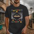 Skeleton Heart Read Reading Book Librarian Halloween Women Unisex T-Shirt