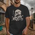 Skull Books Flowers Goth Reader Grunge Dark Alt Aesthetic Unisex T-Shirt Skull Books Flowers Goth Reader Grunge Dark Alt Aesthetic Unisex T-Shirt