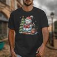 Snowman Reading Book Lovers Christmas Librarian Bookworm Unisex T-Shirt Snowman Reading Book Lovers Christmas Librarian Bookworm Unisex T-Shirt