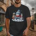 Snowman Reading Books Lovers Librarian Bookworm Christmas Unisex T-Shirt Snowman Reading Books Lovers Librarian Bookworm Christmas Unisex T-Shirt