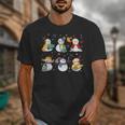 Snowman Reading Books Teacher Christmas Librarian Bookworm Unisex T-Shirt