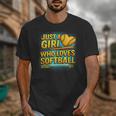 Softball Just A Girl Comic Book Style Graphic For Teens Unisex T-Shirt Softball Just A Girl Comic Book Style Graphic For Teens Unisex T-Shirt