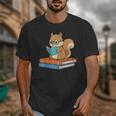 Squirrel Reading Book Glasses Bookworm Librarian Unisex T-Shirt Squirrel Reading Book Glasses Bookworm Librarian Unisex T-Shirt