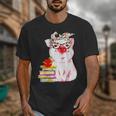 Teacher Pig Cute Farm Animal Book Lover School Student For Men Women Kids Unisex T-Shirt