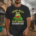 Toad-Ally 100 Days Smarter Frog Reading Book 100 School Day Unisex T-Shirt
