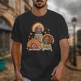 Turkey Read Books Reading Fall Thanksgiving Teacher Unisex T-Shirt