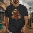 Turkey Reading Books Fall Season Thanksgiving Teacher Book Unisex T-Shirt