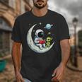 UFO Alien Astronaut Reading Book In Space Unisex T-Shirt
