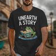 Unearth a Story Frog Reading a Book Summer 2026 Unisex T-Shirt Unearth a Story Frog Reading a Book Summer 2026 Unisex T-Shirt