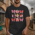 Valentine Cupid Coquette Pink Bow Apple Books Teacher Unisex T-Shirt