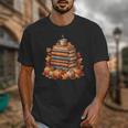 Vintage Autumn Books Pumpkin Coffee Book Lover Reading Unisex T-Shirt