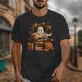 Vintage Ghost Book Reading Pumpkin Gothic Halloween Teachers Unisex T-Shirt Vintage Ghost Book Reading Pumpkin Gothic Halloween Teachers Unisex T-Shirt