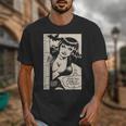 Vintage Vampire Bat Vampire Pin Up Girl Horror Comic Book Unisex T-Shirt Vintage Vampire Bat Vampire Pin Up Girl Horror Comic Book Unisex T-Shirt