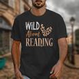 Wild About Reading Teacher Books Reader Lovers Leopard Zebra Unisex T-Shirt